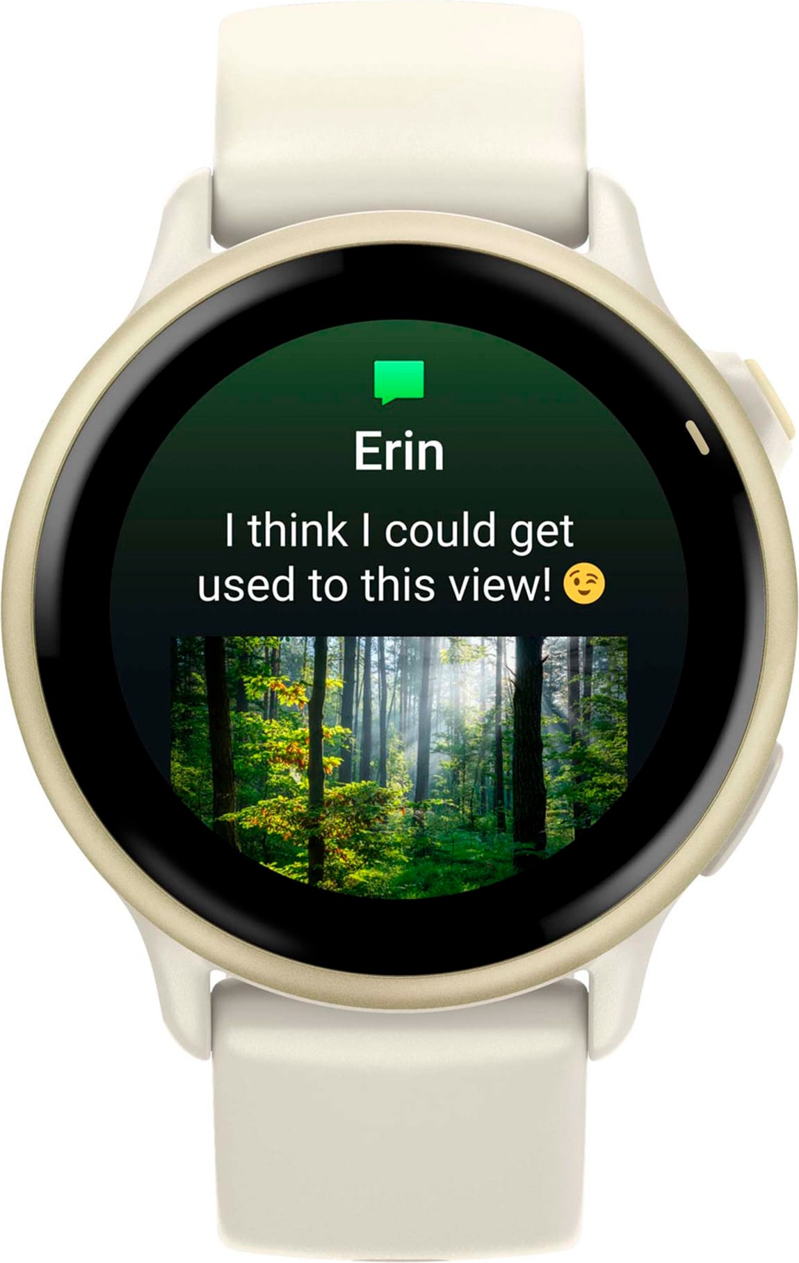 Умные часы Garmin Vivoactive 6 42 мм, Лунно-золотистый с ремешком цвета слоновой кости детальное изображение - 3