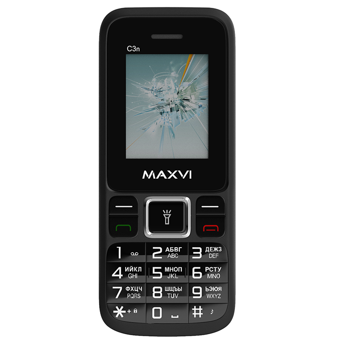 Мобильный телефон MAXVI C3n, 32 Мб, Черный, Dual mini-SIM детальное изображение - 9