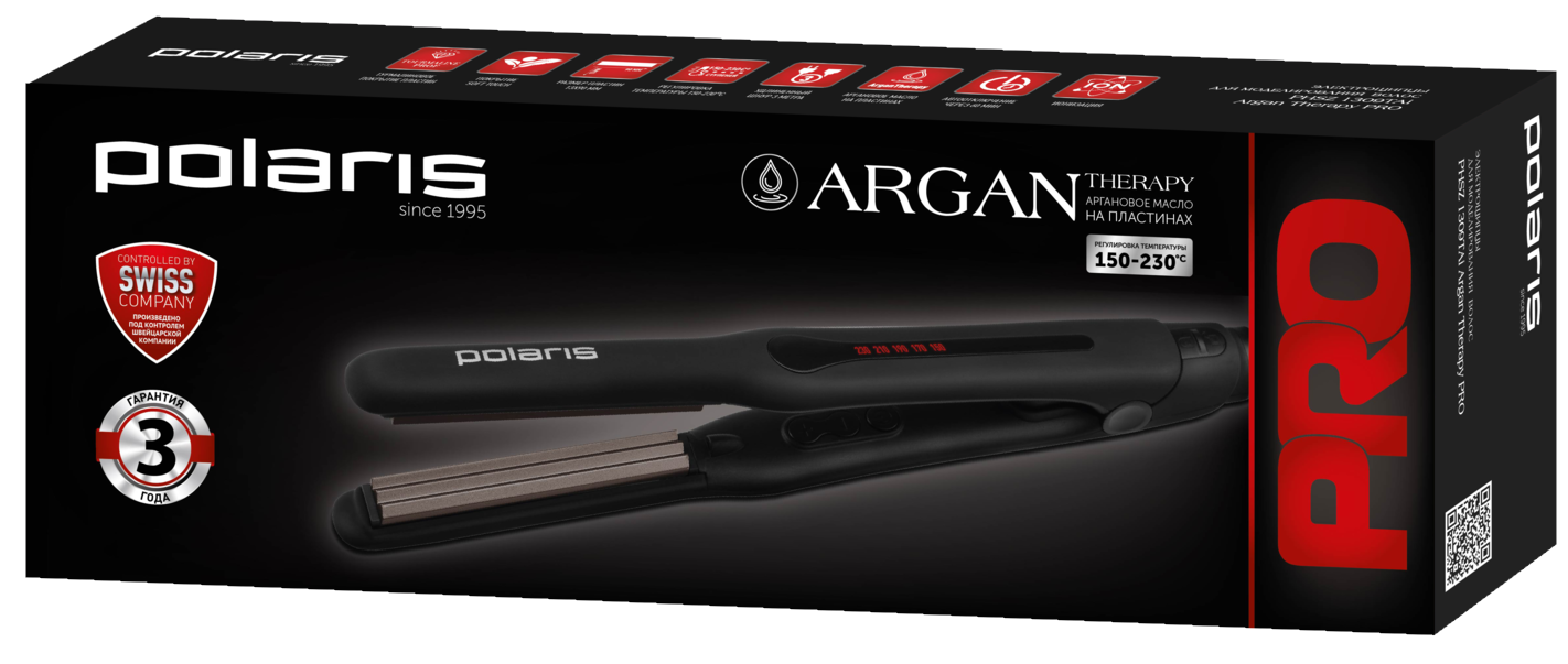 Стайлер Polaris Argan Therapy PRO PHSZ 1309TAi, Черный детальное изображение - 8