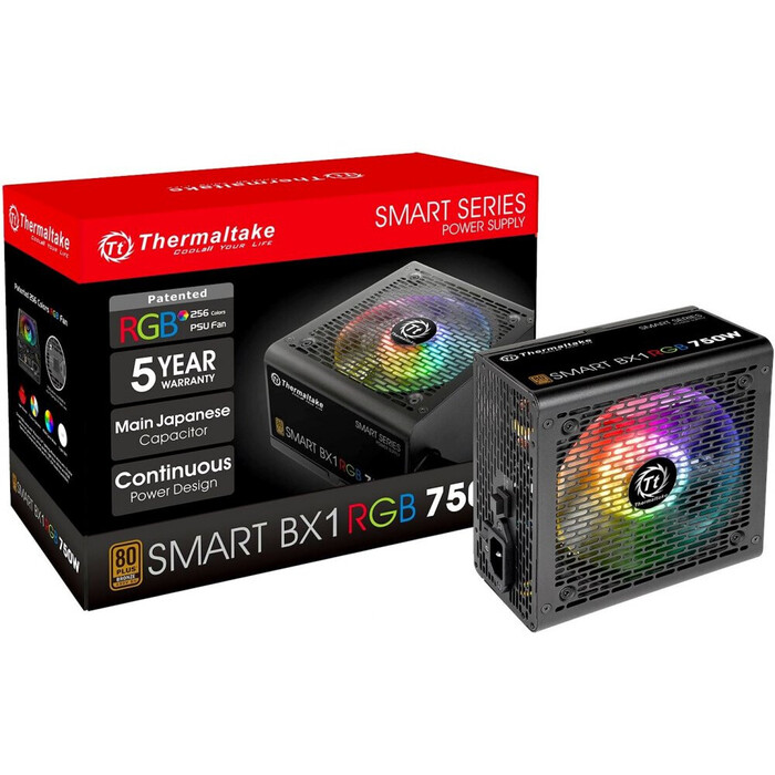 Блок питания Thermaltake Smart BX1 RGB (PS-SPR-0750NHSABE-1), 750 Вт №6
