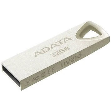 USB Flash накопитель ADATA UV210 32 ГБ, серебряный детальное изображение - 1