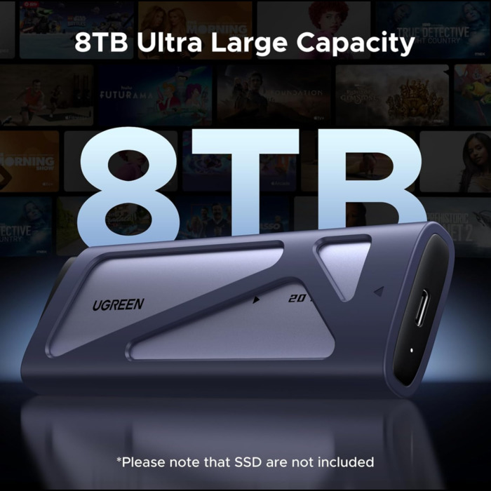 Внешний корпус для SSD M.2 UGREEN NVMe/SATA SSD Enclosure 20 Гбит/с (CM767), Темно-серый №3