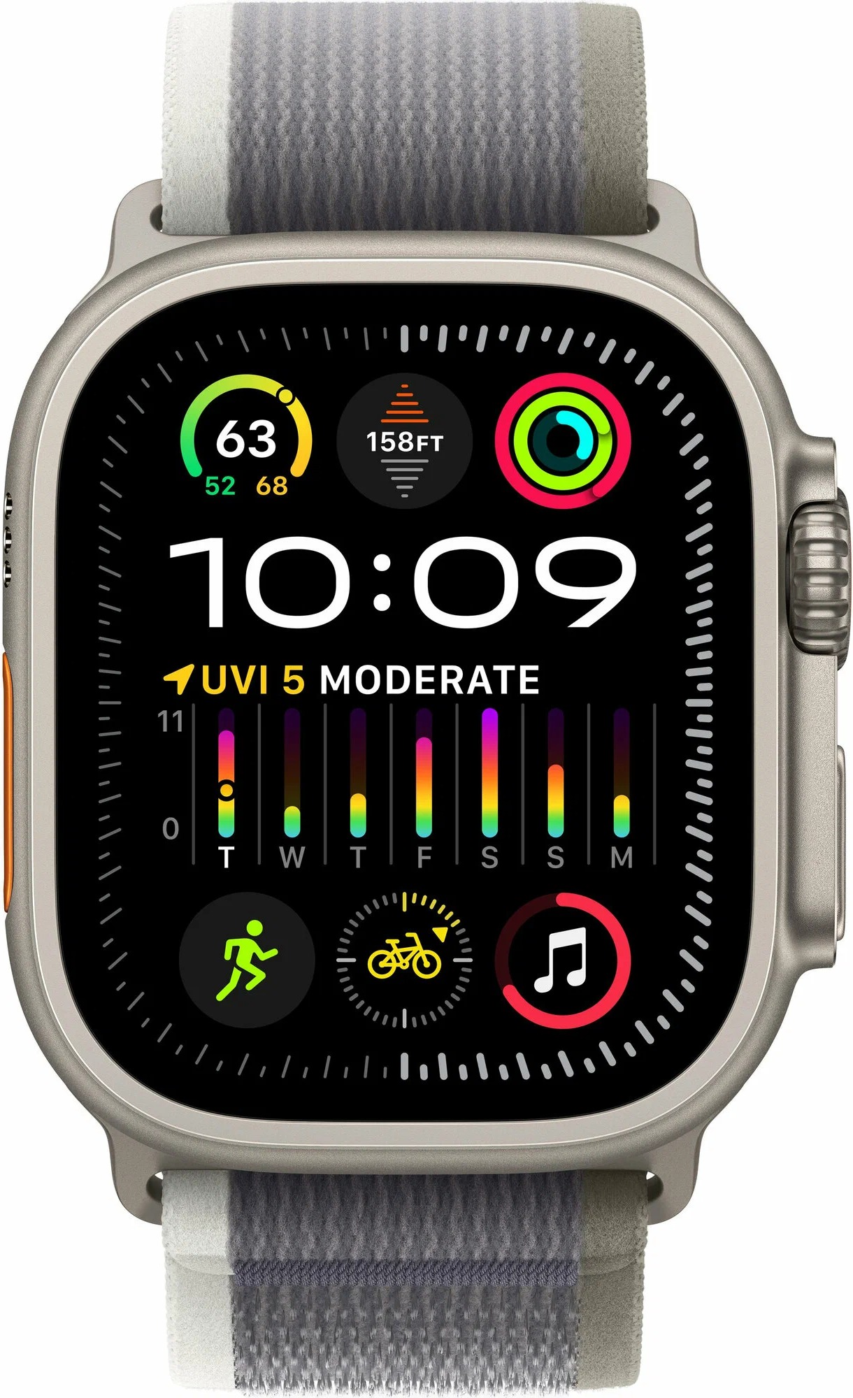Умные часы Apple Watch Ultra 2 49 мм Titanium Case with Green Gray  Trail Loop детальное изображение - 2