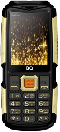 Мобильный телефон BQ 2430 Tank Power, 32 Мб, Черный/Золотой, Dual micro-SIM детальное изображение - 3
