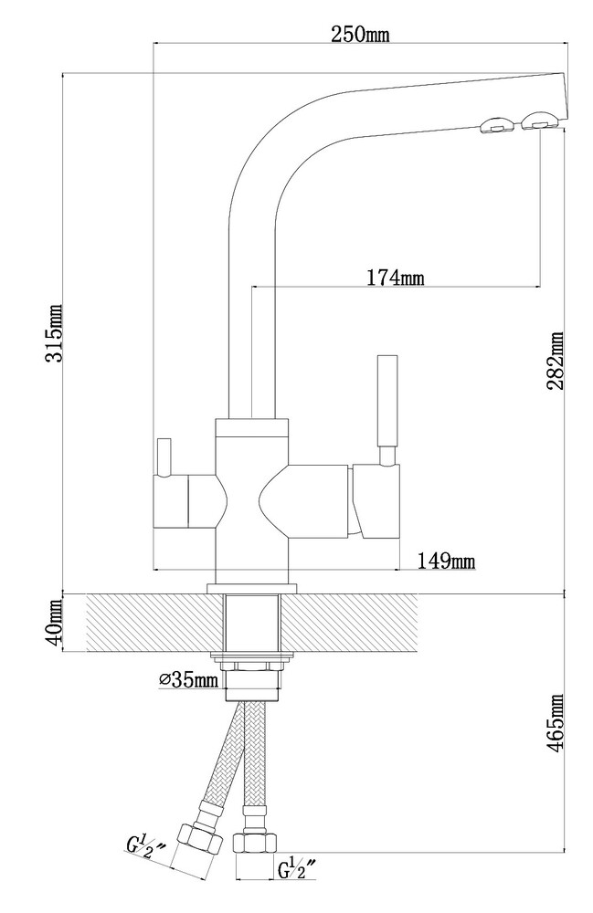 Смеситель Dr. Gans Akcent DG 339.06H.2123.401 №8