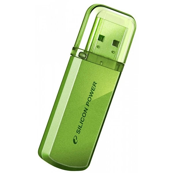 USB Flash накопитель Silicon Power Helios 101 (SP064 ГБUF2101V1N) 64 ГБ, зеленый детальное изображение - 1