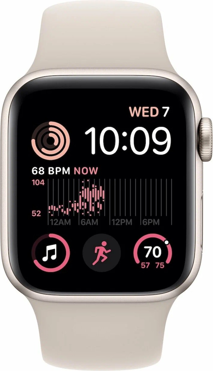Смарт-часы Apple Watch Series SE 2022 40 мм, Сияющая звезда, Starlight Sport Band детальное изображение - 2