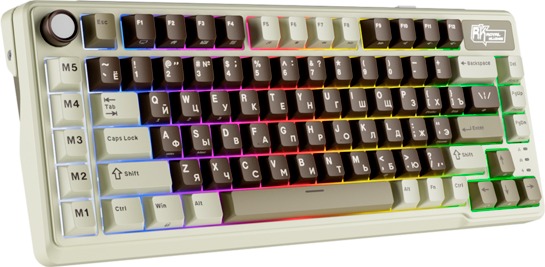 Клавиатура Royal Kludge L75, Cream Switch, Светло-Коричневый детальное изображение - 3