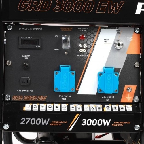 Генератор дизельный с воздушным охлаждением PATRIOT GRD 3000EW 472702235, открытый, 2.7 кВт, Черный детальное изображение - 6