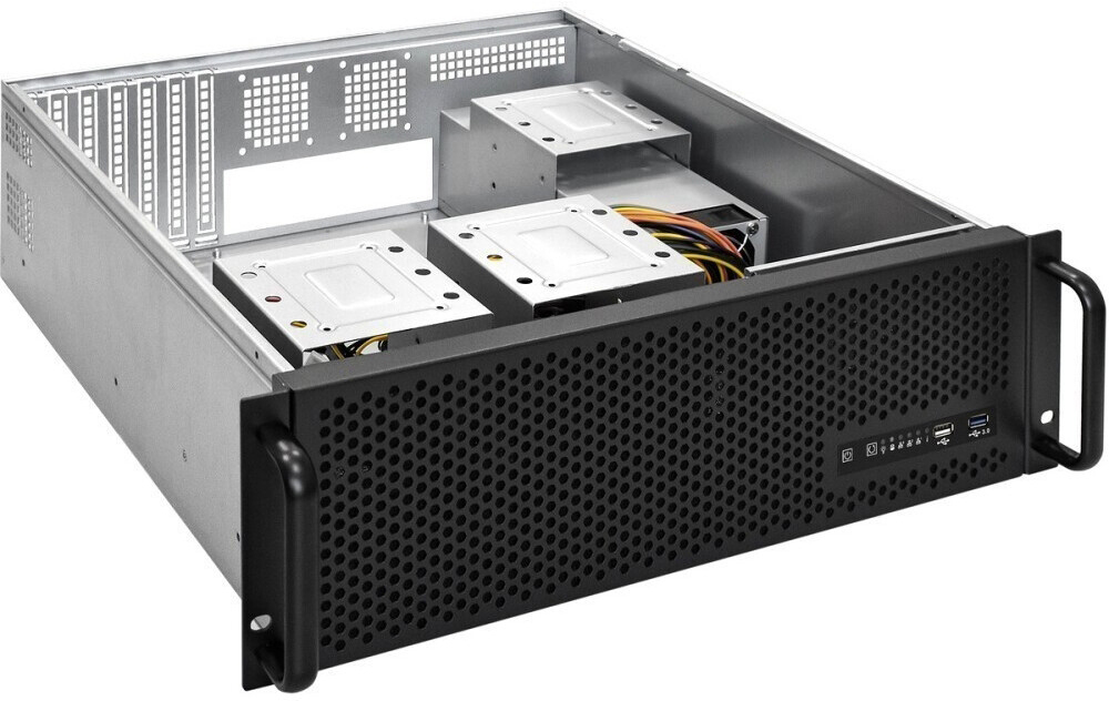 Серверный корпус ExeGate Pro 3U450-09/2U-1000ADS, 1000 Вт, Черный детальное изображение - 2