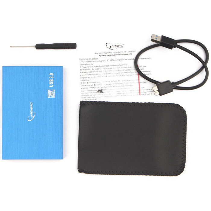 Внешний корпус для HDD Gembird EE2-U3S-56, Синий №3