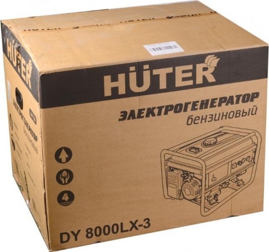 Генератор бензиновый HUTER DY8000LX-3 64/1/28, 6.5 кВт, Черный детальное изображение - 7