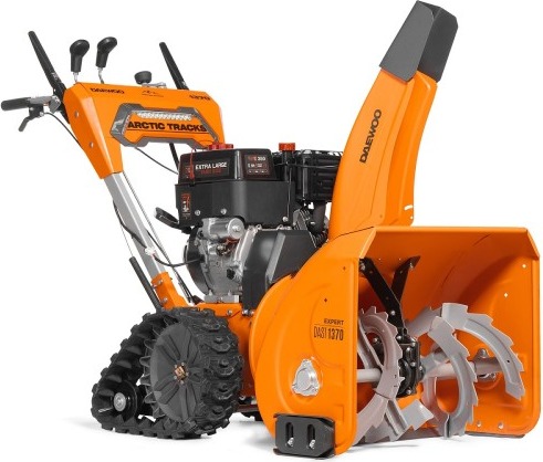 Снегоуборщик гусеничный бензиновый Daewoo DAST 1370 с электрозапуском DAST 1370 (LCT), 11 л.с., 8090 Вт, Оранжевый/Серый детальное изображение - 2