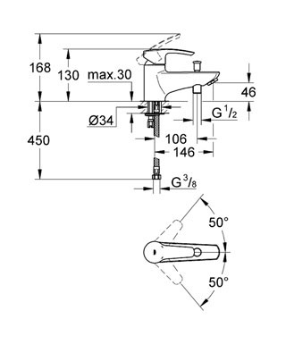 Смеситель Grohe Eurostyle 33614001 детальное изображение - 2