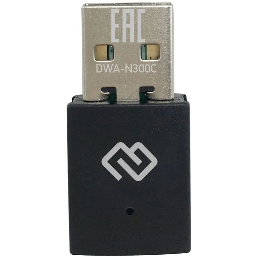 Wi-Fi адаптер Digma DWA-N300C, Wi-Fi 4, Черный детальное изображение - 2
