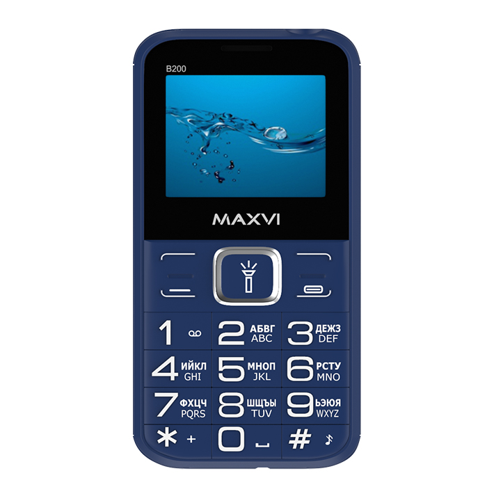Мобильный телефон MAXVI B200, 32 Мб, Синий, Dual micro-SIM детальное изображение - 2