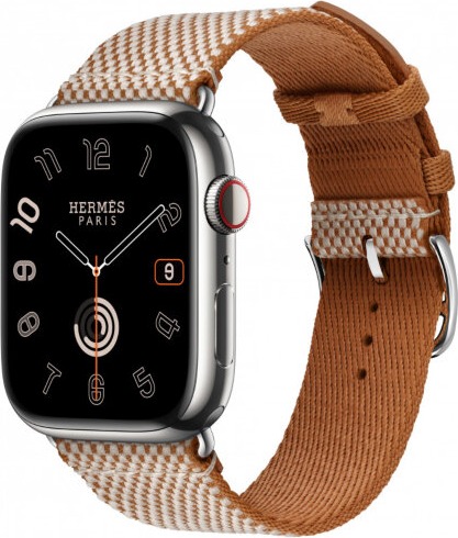 Смарт-часы Apple Watch Hermes Series 9 Silver Stainless Steel Case, 41 мм, Серебро, Sport Band детальное изображение - 1
