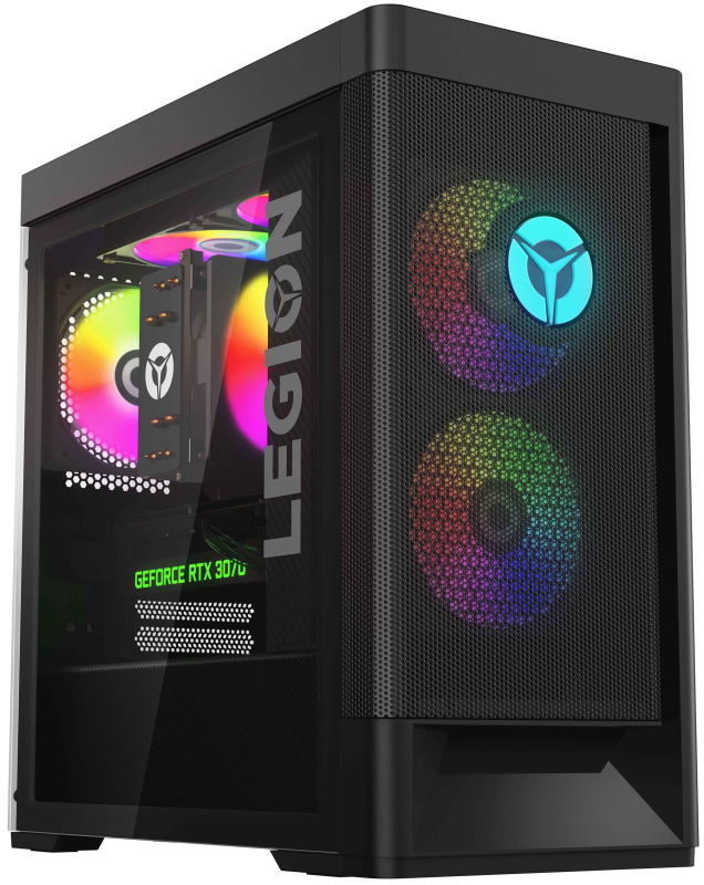 Персональный компьютер Lenovo Legion T5 26IOB6, 90RT004WRS, Intel Core i5 11400F, RAM 16 Гб, SSD 256 Гб, HDD 1 Тб, GeForce RTX 3060 Ti, без ОС, Черный детальное изображение - 1