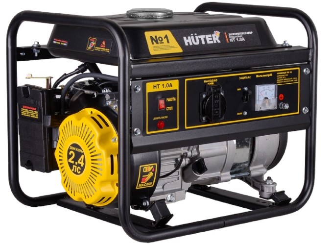 Генератор бензиновый HUTER HT 1.0A 64/1/132, 1 кВт, Черный детальное изображение - 3
