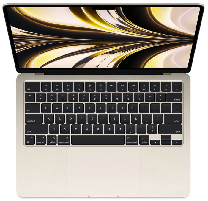 Ноутбук Apple MacBook Air 13 2022, RAM 8 ГБ, Сияющая звезда, SSD 512 ГБ, Apple graphics 10-core №2