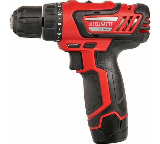 Аккумуляторная дрель-шуруповерт Felisatti ДА-12ЭР (кейс, 1,5 Ач) 595.5.2.10, 2 акб, 30 Нм, 12 В детальное изображение - 2