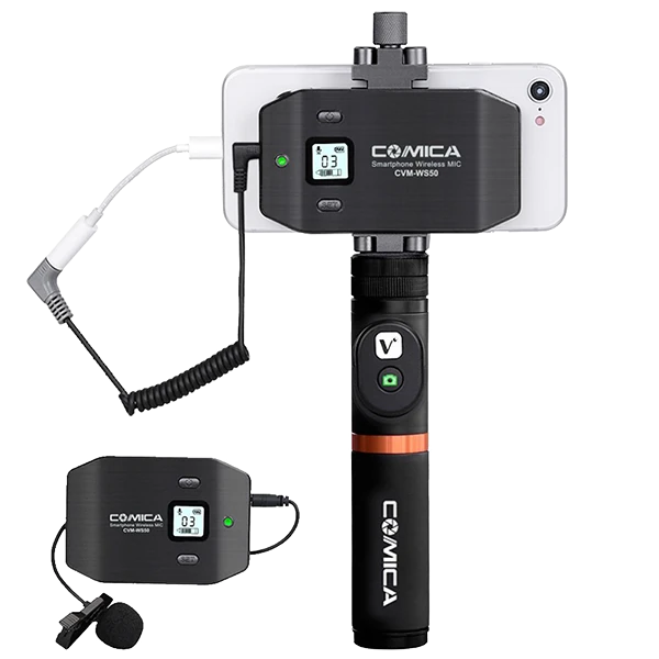Радиосистема CoMica UHF CVM-WS50 A для смартфона с пультом, Черный детальное изображение - 1