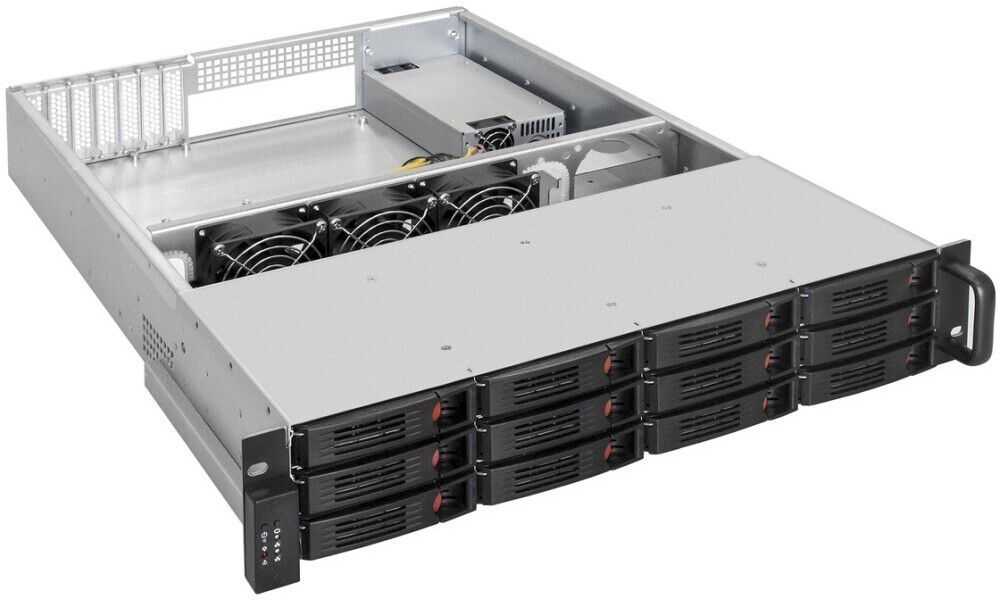 Серверный корпус ExeGate Pro 2U660-HS12/1U-1000ADS, 1000 Вт, Черный детальное изображение - 2