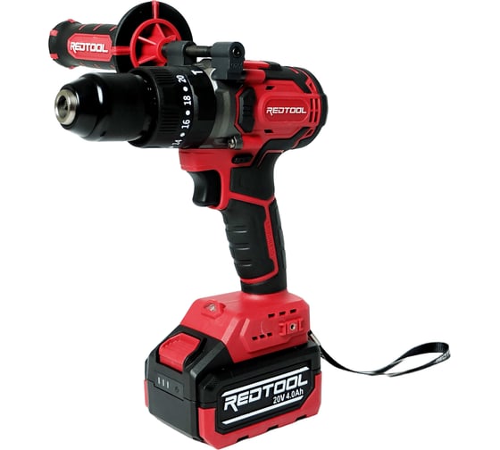 Ударная дрель с литий-ионным аккумулятором REDTOOL CS-1150SET 20В, 4000мАч, 90Нм, 2 скорости RT 1150, 20 В детальное изображение - 1