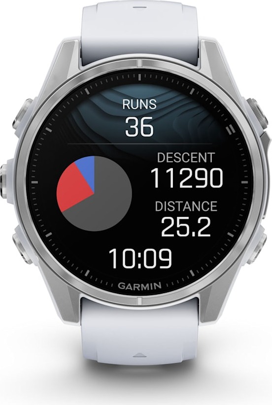 Смарт-часы Garmin Fenix 8 AMOLED 43 мм, Серебристый корпус, белый ремешок детальное изображение - 4