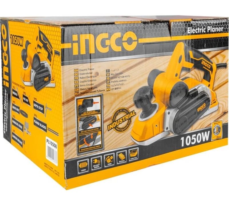 Электрический рубанок INGCO INDUSTRIAL PL10508, 1050 Вт,  Желтый детальное изображение - 3