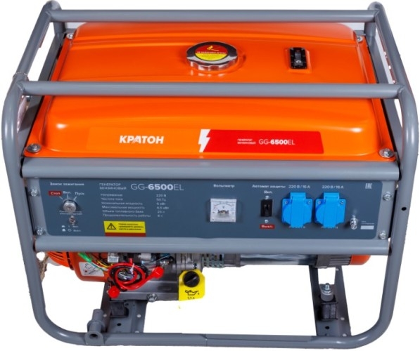 Генератор бензиновый Кратон GG-6500EL 3 08 01 053, 6 кВт, Оранжевый детальное изображение - 3