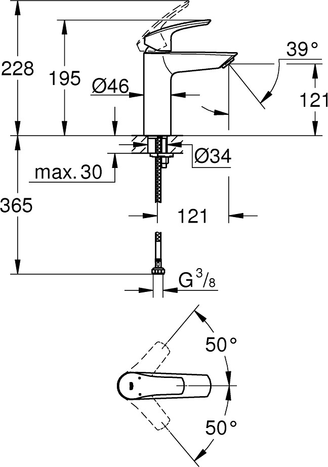 Смеситель Grohe Eurosmart 23324003 детальное изображение - 6