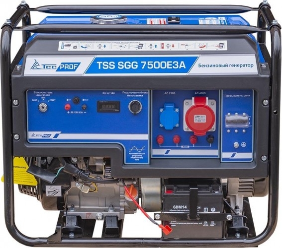 Генератор бензиновый ТСС SGG 7500E3A 021303, 7.5 кВт, Синий детальное изображение - 2