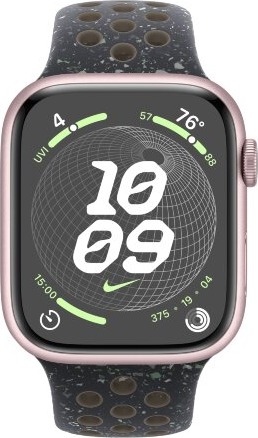 Умные часы Apple Watch Series 9 Pink Aluminum Case with Nike Sport Band Midnight Sky, 41 mm, Темная ночь детальное изображение - 2