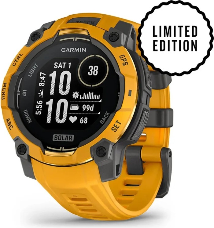 Смарт-часы Garmin Instinct 3 Solar Sunburst with Sunburst/Gray Silicone Limited edition, 45 мм, Оранжевый №2