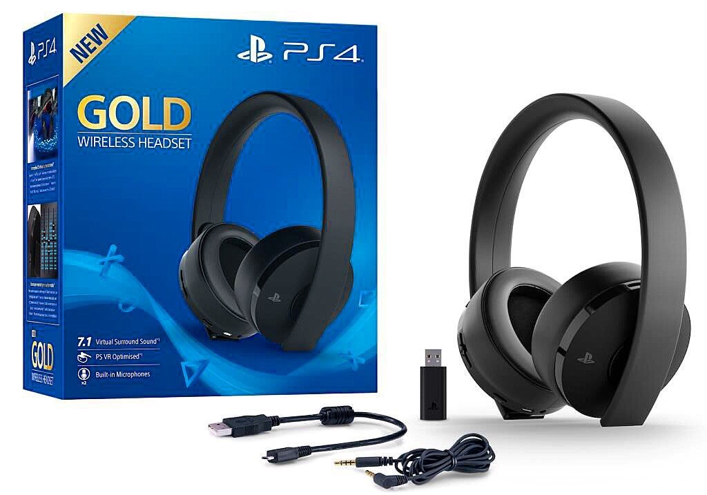 Беспроводные наушники PlayStation Gold Wireless Headset, Черный детальное изображение - 6
