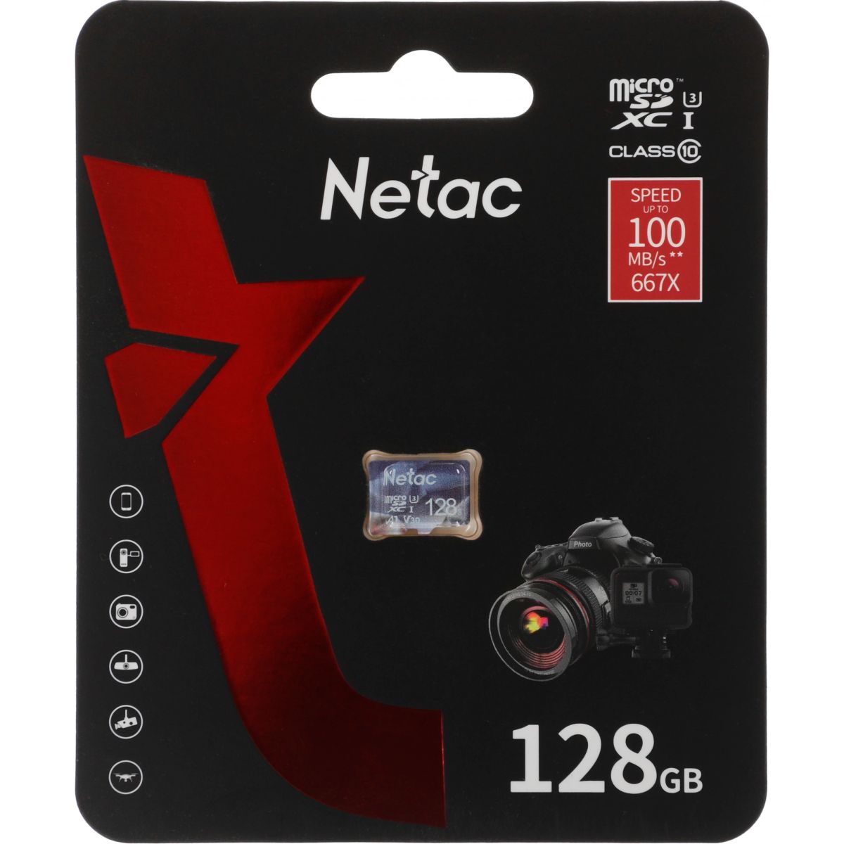 Карта памяти Netac P500 ULTRA MicroSD (NT02P500ULT-128G-S), 128 Гб детальное изображение - 1