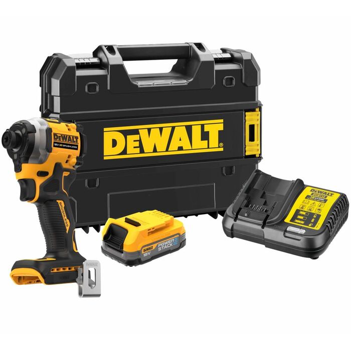 Аккумуляторный ударный гайковерт DeWALT DCF850E1T-QW, 18 В, 206 Нм, 1.7 А·ч №1
