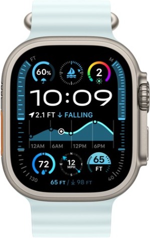 Умные часы Apple Watch Ultra 2 2024, 49 мм, Natural Titanium Case with Ice Blue Ocean Band детальное изображение - 2