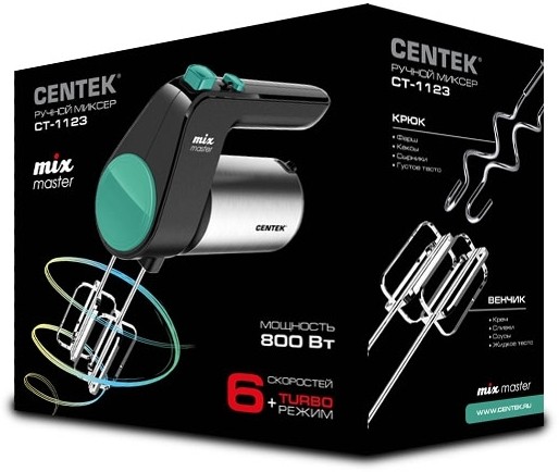 Миксер Centek CT-1123, Серебристый детальное изображение - 4