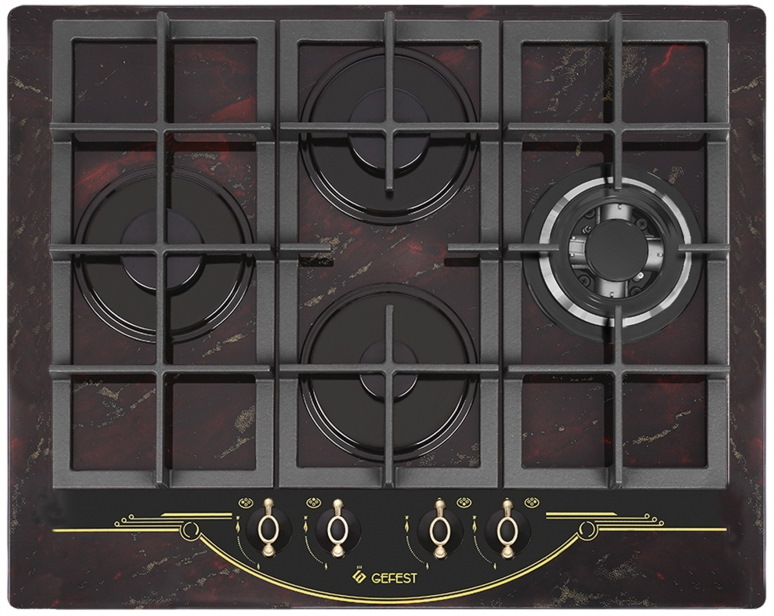 Газовая варочная панель Gefest PVG 2231-01 P55, Бордовый детальное изображение - 1