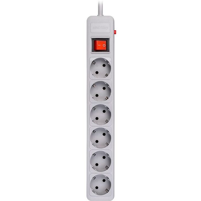 Сетевой фильтр SmartBuy SBSP-6-30-G, 3 м, Серый №2