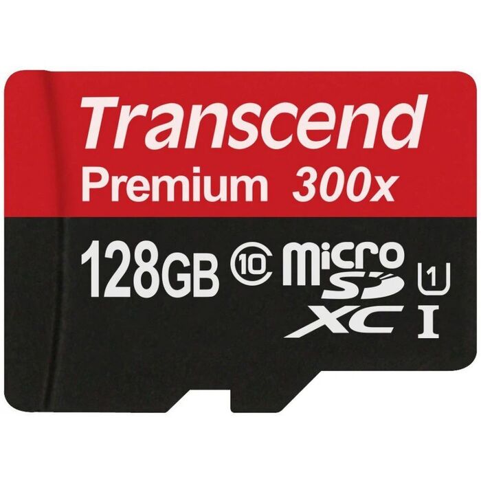 Карта памяти Transcend MicroSD + SD адаптер (TS128GUSDU1), 128 Гб №2