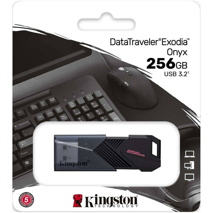 USB Flash накопитель Kingston DataTraveler Exodia Onyx (DTXON/256 ГБ) 256 ГБ, черный №3