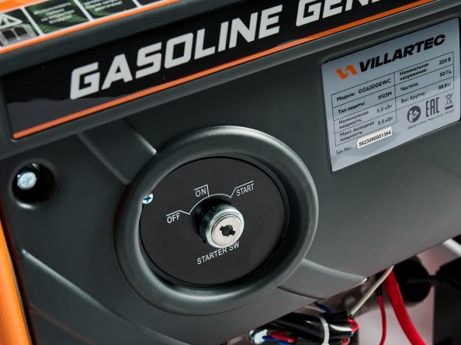 Генератор бензиновый VILLARTEC GG 6300EWC 2102650100, 5 кВт, Оранжевый детальное изображение - 4