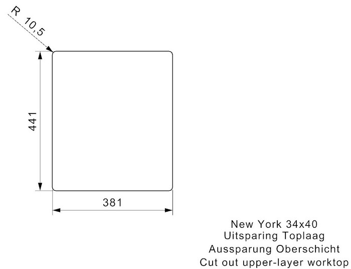 Кухонная мойка Reginox New York 34x40  №4