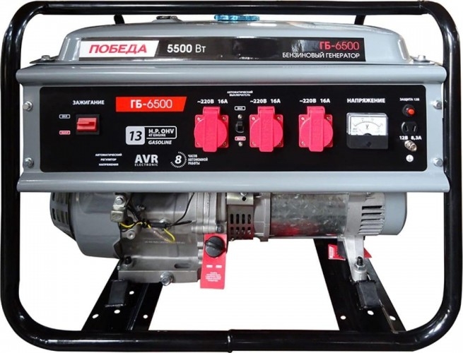 Генератор бензиновый Победа ГБ 6500 475101765, 5 кВт, Черный детальное изображение - 2
