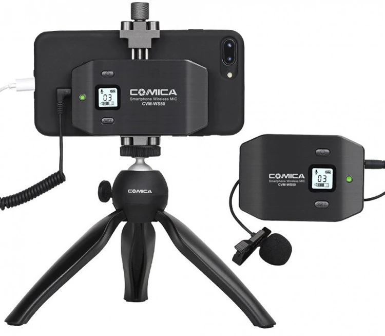 Радиосистема CoMica UHF CVM-WS50 B для смартфона, Черный детальное изображение - 2
