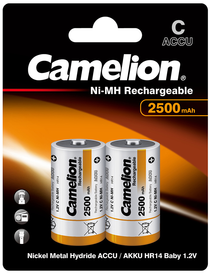 Аккумулятор C Camelion 2xC 2500 mAh  детальное изображение - 1