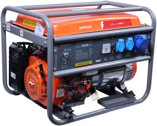 Генератор бензиновый Кратон GG-7500-EL 3 08 01 055, 7 кВт, Оранжевый детальное изображение - 8